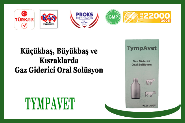 küçükbaş ve büyükbaşlarda gaz giderici oral solüsyon